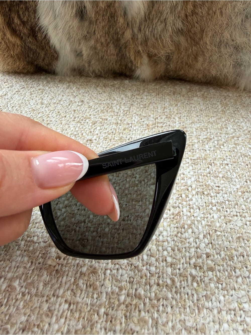 Saint Laurent Black Cat-Eye Sunglasses - Picture 3 of 6